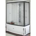 Душевой бокс Radomir Элис 168х85 правый черный стекло матовое