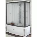 Душевой бокс Radomir Элис 168х85 правый черный стекло матовое