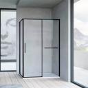Душевой уголок Vincea Slim Soft VSR-1SS9011CLB 110x90, профиль черный, стекло прозрачное