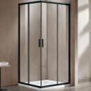 Душевой уголок Vincea Garda 90х80 черный стекло прозрачное