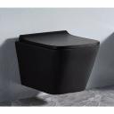 Унитаз подвесной CeramaLux NS5170MB черный матовый с сиденьем микролифт