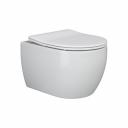 Унитаз подвесной Ceramicanova Play Rimless безободковый с сиденьем дюропласт микролифт (CN3001)