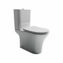 Унитаз-компакт Ceramicanova Fortuna Rimless безободковый с универсальным выпуском с сиденьем дюропласт микролифт белый (CN9001)