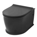 Унитаз подвесной Grossman Retro GR-4482BMS безободковый, с микролифтом, черный матовый