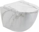 Унитаз подвесной SantiLine SL-5005MRB с микролифтом, под мрамор