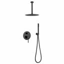 Душевая система Abber Emotion встраиваемая с верхним душем с лейкой со смесителем черная матовая (AF8821B)