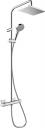 Душевая стойка Hansgrohe Vernis Shape 26319000 Showerpipe 230 1jet Green с термостатом, хром