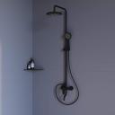 Душевая стойка RGW SP-25-B черный, головной душ/смеситель (ручной душ, шланг 1,5 м.) 59140125-04