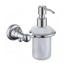 Дозатор для жидкого мыла настенный (стекло) хром (латунь) (KH-2210)