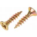 Саморез универсальный для дерева и металла KRANZ 3х16, с противокоррозионным покрытием из желтого цинка, короб 500 шт.