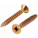 Саморез универсальный для дерева и металла KRANZ 5х40, с противокоррозионным покрытием из желтого цинка, короб 200 шт.