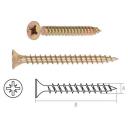 Шуруп универсальный 3,5х25 мм желтый цинк STARFIX 50 штук (SMZ1-20405-50)