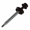 Кровельный саморез Tech-Krep КР сверло 4,8х51 RAL-8017 шоколадно-коричневый 60 шт, коробка с окном 125559