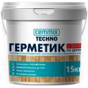 Герметик Cemmix по дереву для теплого шва 15 кг 15000 мл. 1 шт. 15000 г 15000 мл белый