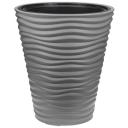 Кашпо IDEA (М-Пластика) Дюна со вставкой, 19.5л, 34x38.5 см, серый