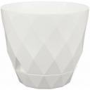 Idiland Горшок для цветов с поддоном Laurel, 1,3 л, d=14,5 см, h=12,5 см, цвет белый
