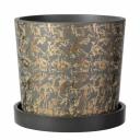 Горшок из бетона Композит Дубай с поддоном серый кедр №1 D11