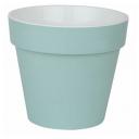 Кашпо для цветов 1,4 л. протея мятный горшок пластиковый для цветов с вкладкой ддиаметр 14,5 см; высота 13 см.