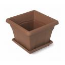 Горшок Martika "Квадро" с поддоном 0,63л 12х12см терракот