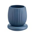 Горшок цветочный темно-синего цвета из коллекции Edge, 1,2л, Tkano, TK22-DEC-PT0004