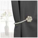 Подхват для штор «Цветок», d = 6 см, цвет серебряный/белый