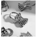 Зажим для штор "Ракушка", 30 x 15 мм, 10 шт, цвет серебряный