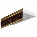 Двухрядный карниз Эскар ЭКОНОМ+ Антик в сборе инкрустация бордо 3.0 м 524430300