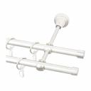 Двухрядный металлический карниз Эскар, наконечник-заглушка, жемчуг, D 16 мм, 240 см 21650524055