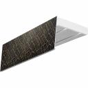 Карниз эконом+ в сборе: Снейк бронза. Основное преимущество потолочных карнизов это визуальное увеличение высоты потолка и, следовательно, увеличение пространства помещения. Карниз крепится к потолку, занимает совсем немного места. Так же одним из главных критериев сделать выбор в пользу данной модели это экономическая выгода. Представленный поточный карниз с багетной планкой является качественным, надежным и удобным предметом интерьера для подвески штор. Декоративная планка (багет) крепится к специальной панели на лицевой стороне карниза. Багетная планка «Снейк бронза» является изысканной и лаконичной деталью, которая станет прекрасным элементом декора в интерьере любого стилевого решения.