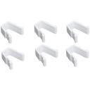 Фиксатор для шины Эскар плоский 20082, 6 шт., белый