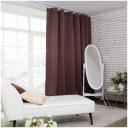 Портьеры Этель двусторонний блэкаут на ленте, 270х300 см, 1 шт., коричневый