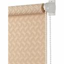 Рулонная штора ПраймДекор Дюны жаккард миниролло, миндальный, 37x170 см 3037063