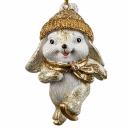 Украшение ErichKrause Decor Зайка на коньках золотой 7см