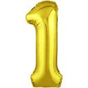 Воздушный шар Agura Slim Цифра, золото