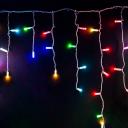 Гирлянда светодиодная Бахрома (Айсикл) 4,8х0,6м 176 LED RGB прозрачный ПВХ IP65 свечение с динамикой 230В нужен контроллер 245-908 NEON-NIGHT, цена за 1 шт