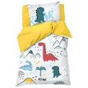 Комплект постельного белья Этель Dinoparty, 1.5-спальное, бязь, белый/желтый