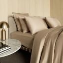 Простыня на резинке 2-спальная Mollen Total Look песочно-бежевая 180x200см