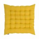 Подушка на стул Tkano коллекция Essential из стираного льна горчичного цвета, 40x40x4 см TK22-CP0003
