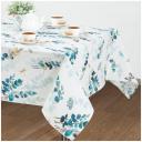 Скатерть столовая АртПостель, «Мирт» из рогожки 220x145см, цветы, белая