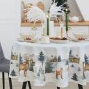 Скатерть Этель Forest animals диаметр 215 +/- 3 см с ГМВО, 100% хлопок, саржа 190 г/кв.м 7319016