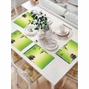 Комплект тканевых салфеток для сервировки стола JOYARTY "камни под бамбуком", 32x46 см, 4 шт. np_10022