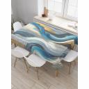 Комплектация: тканевая скатерть 180х145 см. Материал: сатен; состав: полиэстер 100%. Плотность: 175 гр/кв.м. Яркая скатерть на обеденный стол поможет создать уют и неповторимый стиль на вашей кухне. Изделие изготовлено из ткани сатен, несмотря на высокую плотность, скатерть достаточно мягкая и хорошо ложится на поверхность стола. Благодаря большому размеру 180х145 см она подойдет не только для ежедневного пользования, но и будет украшением праздника в кругу семьи или друзей. При изготовлении изделия мы используем гипоаллергенные чернила для печати по ткани, такой способ подходит для кухни и позволяет сохранить яркость рисунка вне зависимости от количества стирок. Обращаем внимание, что из-за особенностей производства яркость рисунка может отличаться от изображения на сайте. Допустимо отклонение в размерах полотна в пределах 5 см.