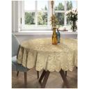 Круглая скатерть на кухонный и праздничный стол JoyArty "Золотистый перелив" из сатена, диаметр 150 см