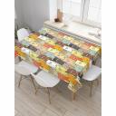 Скатерть – неотъемлемый аксессуар для придания неповторимого стиля и уюта на вашей кухне. Изделие подходит не только для ежедневного использования, но для встречи гостей и семейных праздников. Скатерть изготовлена из высококачественной ткани оксфорд и обработана водоотталкивающей пропиткой. Рисунок нанесен на ткань методом сублимационной печати, что позволяет надолго сохранить яркость изделия, вне зависимости от количества стирок. Благодаря широкому ассортименту принтов JoyArty, вы легко сможете создать уникальный стиль и подарить комфорт и настроение вашему дому.Обращаем внимание, что из-за особенностей производства яркость рисунка может отличаться от изображения на сайте. Допустимо отклонение в размерах полотна в пределах 5 см.
