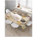 Скатерть прямоугольная JoyArty "Два кота" из сатена, 120x145 см