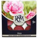 Свеча Чайная ароматическая "Роза" 14х37,5 мм, запах: роза, 9 шт