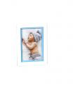 Магнитный детский фотоальбом "Пуговица" голубой на 60 страниц 28х31 см