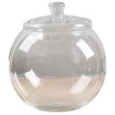 Ваза "Шаровая" 5л с крышкой горл. d-16, 20х23 см (без крышки h-17см) прозрачная