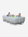 Бассейн каркасный прямоугольный Intex 26784NP Prism Frame Rectangular 300х175х80см, Серый