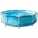 Каркасный бассейн Intex Metal Frame Beachside 28208 305 х 76 см + фильтр-насос 220В